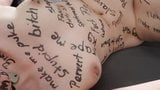 Full Bodywriting Slut fucked hard snapshot 5