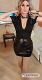 Big tits tranny in latex mini 2 snapshot 1