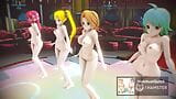 mmd R18 Mian, Riho, Amane, Nonono  Ghost Dance BITCH HERO 3D HENTAI snapshot 9