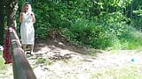Old Sexy Hitchhiker Whore From Street Fucked in Forest with and Then Without a Condom snapshot 9