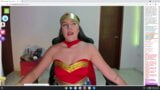 Super napalona cudowna kobieta cosplay chce się pieprzyć przed kamerą snapshot 1