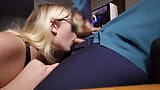 Poniéndose lencería sexy y metiéndose debajo de su escritorio para mamarlo mientras juega. P 1 of 3  - Mama_Foxx94 snapshot 12