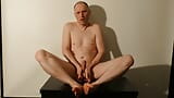 Kudoslong nude posing his shaved penis flaccid he pulls back his foreskin wanks becoming erect snapshot 15