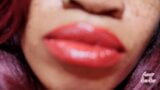 GODDESS ROSIE REED – LIPSTICK MOUTH FETISH WORSHIP – EBONY LIPS snapshot 10