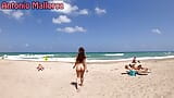 Italian bubble butt is completely naked on the beach snapshot 3