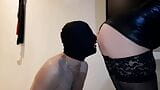 Sexy ass worship. Smell fetish. Dominatrix Nika made the slave kiss and lick her ass, then she took off her panties... snapshot 2