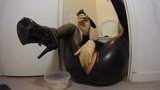 Anal play - Anus filled up with latex clothes snapshot 13