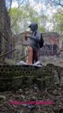 guy andkvcat in the woods on a dildo snapshot 4