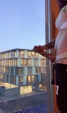 Ts shooting on glass door