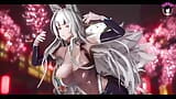 Azren Shinano - Gruba Fox Girl Sexy Dance + Stopniowe rozbieranie się (3D HENTAI) snapshot 7