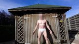 Ao ar livre, calcinha exibicionista masturbando - show de sexo 2 grande esperma snapshot 1