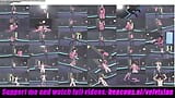 Linda adolescente bailando en falda y medias + desnudarse gradual (3D HENTAI) snapshot 8