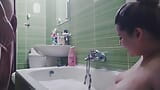 Big boobs pregnant girl take a bath with her husband snapshot 20