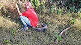 Murid pantat bahenol ini dientot gaya doggy sambil berdiri di hutan snapshot 1