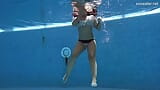 Ragazza grassa Puzan Bruhova piacere del nuoto snapshot 2
