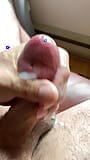 Public in front of window close up jerk and cum. snapshot 10