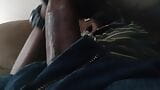 Big Black dick solo masturbation with a nutshot at end snapshot 8