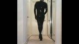 Walking and Posing in Kinky Slutty Boots and Full Rubber snapshot 15