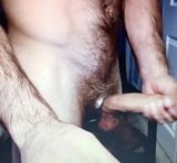 hung hairy daddy edging his huge thick big dick cock ring snapshot 1