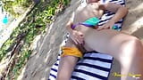 Cheating Wife Fucked in Married Pussy on a Public Beach by Her Boss on a Delegation. snapshot 4