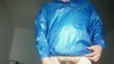 I wear a shiny thin nylon rainjacket snapshot 2