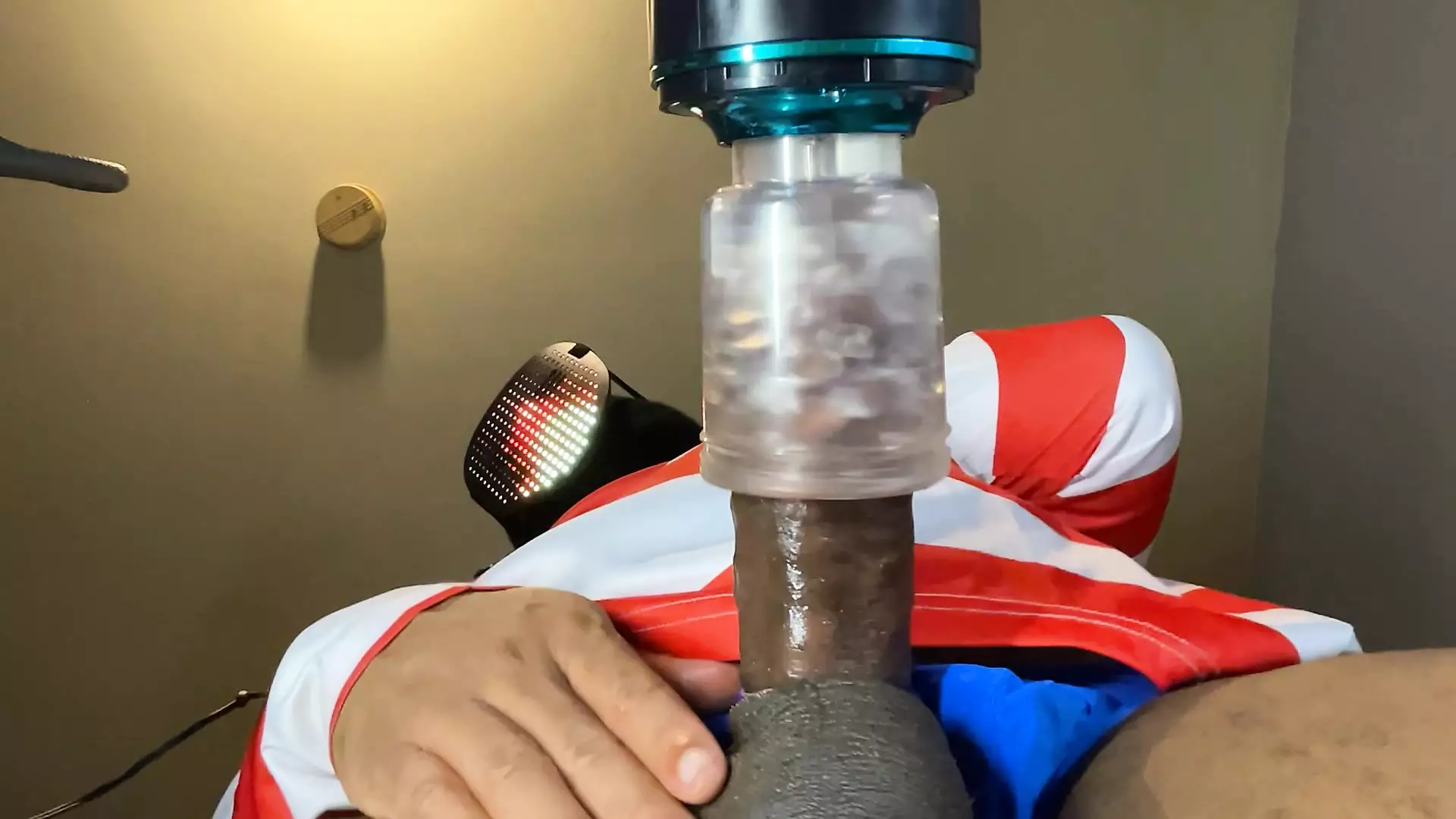 Automasturbator Milks Out A Moaning Cumshot From Masked Man Gay 