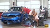 RIM4K. Car mechanic’s anus is tongued by a sexy short-haired girl snapshot 10