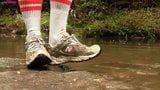 Caroline New Balance sneaker hike with mud and water preview snapshot 16