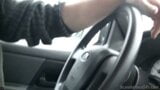 Naughty Brunette grab dick and blowjob on car snapshot 4