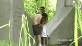 192 Seyx Ebony Twink Fucked Outdoor Exhib by Footballer snapshot 2