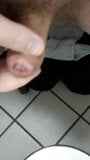 chubby boy with small uncut dick jerk at public toilet snapshot 2