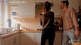 Kitchen make out with kissing & fingering - sensual teasing stepsister snapshot 4