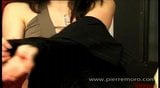 French girl gives oil massage to a pierced girl snapshot 3