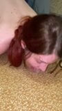 How I wish to be treated - Sloppy deepthroat with fuck machine, spit on face and licking spit from floor snapshot 10