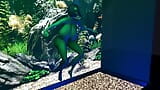 Hot Alien Chick's Squishy Tits and Ass Float Well In the Aquarium snapshot 2