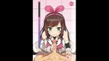 Kizuna ai ottiene un carico sul suo viso (senza censure) snapshot 2