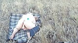 masturbating pussy with toys in a public place close up snapshot 15