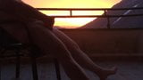 Wank på en bergshotell balkong snapshot 5
