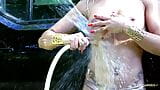 Seductively washing the car has made his big cock ready to snapshot 3