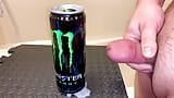 Small Penis Shooting a Load On An Empty Monster s Can - Hard Cumshot snapshot 5