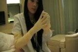 Asian Nurse gives handjob with two different pairs of gloves snapshot 2