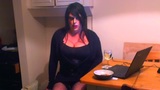 Beautiful Goth Tgirl Kirsty Smoking On Cam snapshot 5