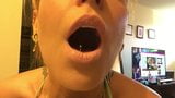 Funny and bizarre: Girl burps in front of camera snapshot 2