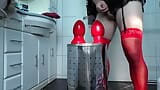 Badezimmer-Quickie, Crossdresser-Analdehnung snapshot 13