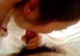 Busty Japanese sucking big hard cock snapshot 2