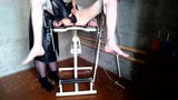 Mistress training slave’s ass - anal beads snapshot 11