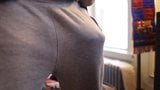 Grey Sweatpants dick print masturbation BBC TEASE BIG BALLS snapshot 7
