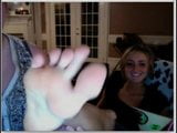 cute blond show your nice soles snapshot 2