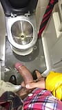 Horny uncut  wanking and cumming on public train snapshot 5