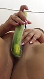 Arab wife gets a cucumber and shows feet snapshot 10